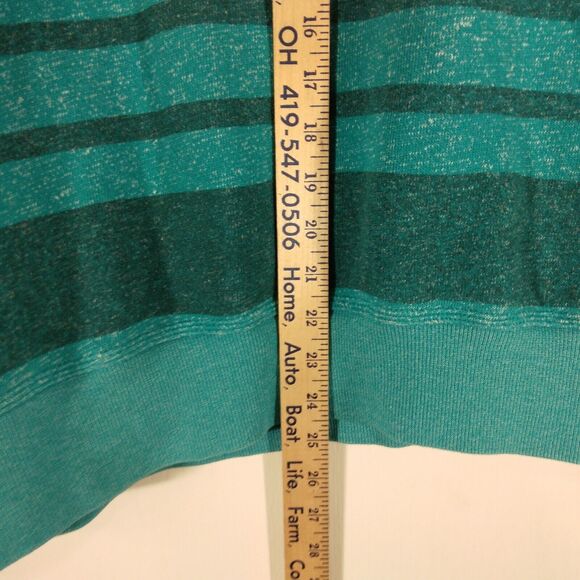 Hurley Buckle BKE hoodie mens M Medium teal long sleeve stripe hooded sweatshirt - Picture 6 of 8